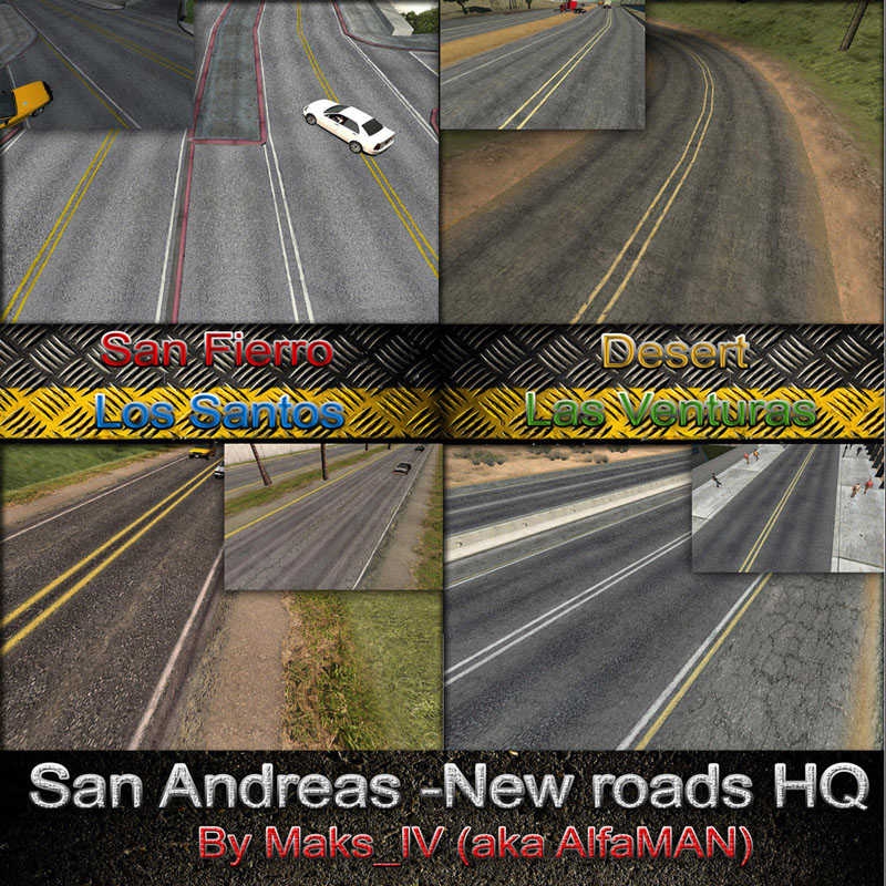 Новые HD дороги для GTA: San Andreas