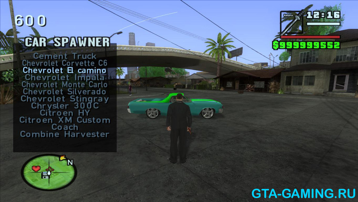 Car Spawner 2.0 для GTA San: Andreas