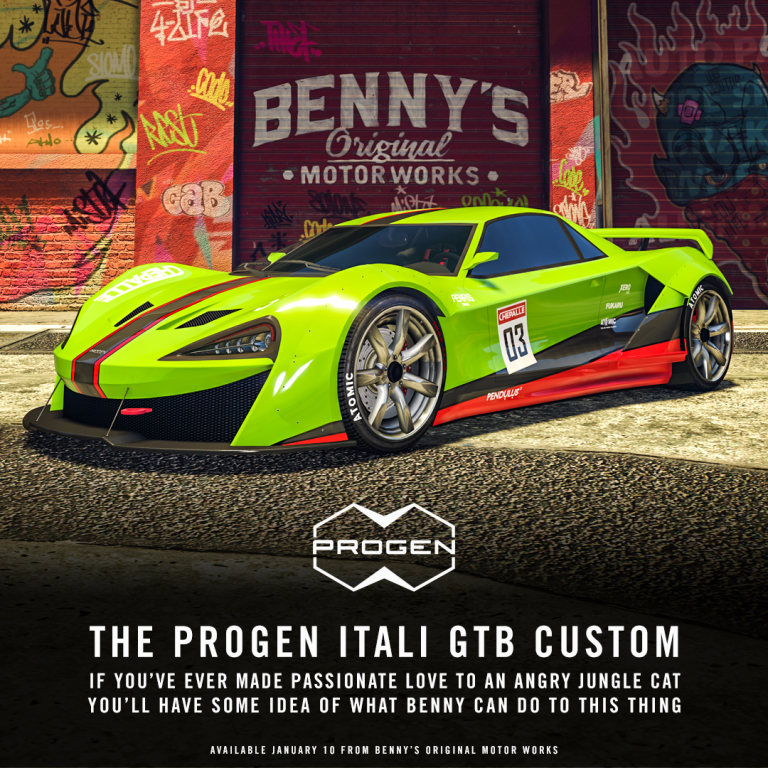 В GTA Online появился заказной Progen Itali GTB